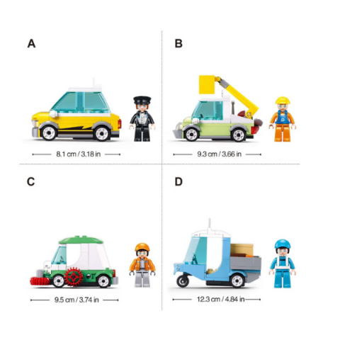 Set de construcție "Servicii urbane", 4 modele, de la 94 pînă la 105 elem. [5]