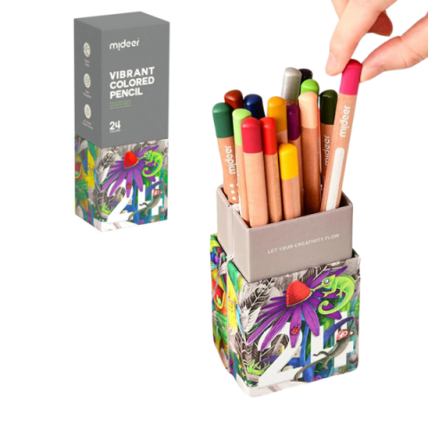 Toate Produsele - Set de creioane colorate, 24 culori