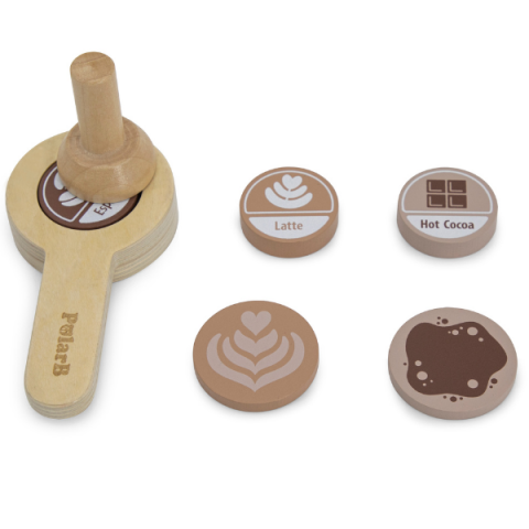 Set de joaca din lemn "Mașină de cafea cu accesorii." [3]