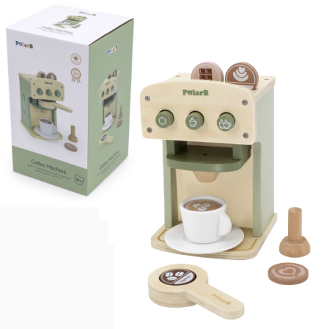 Toate Produsele - Set de joaca din lemn "Mașină de cafea cu accesorii."