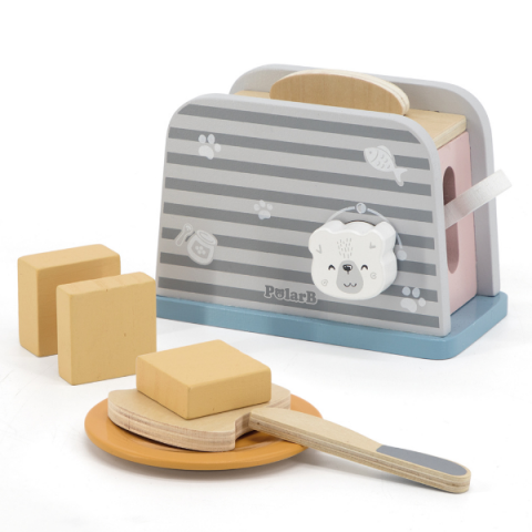Set de joaca din lemn "Mic dejun cu toaster", 8 piese [1]
