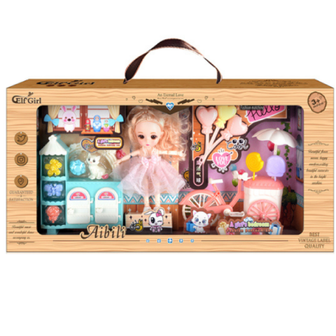 Seturi de rol - Set de joacă „Păpușa stilată cu camioneta de înghețată”