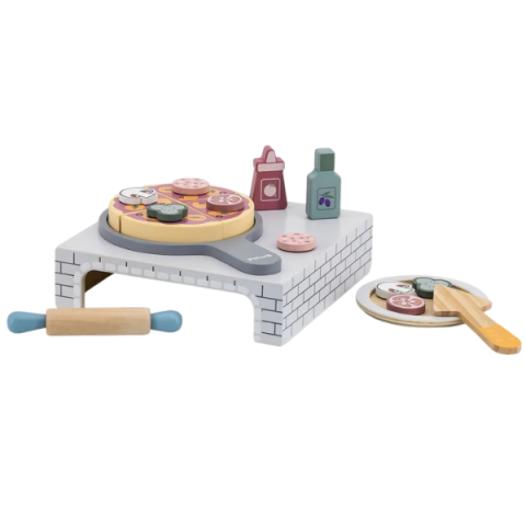 Set de joc din lemn "Pizzerie", 19 piese [1]