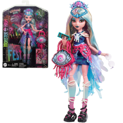 Păpușe Barbie - Set de joc Monster High "Lagoona Blue și Monster Fest", cu accesorii