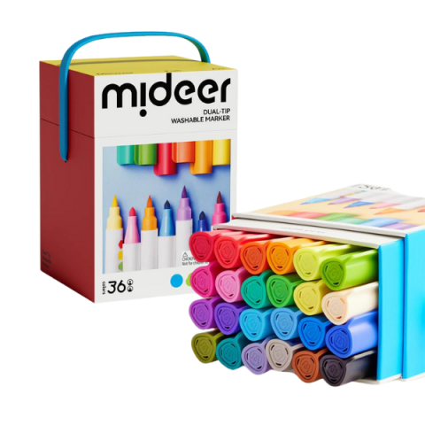 Toate Produsele - Set de markere lavabile cu 2 vârfuri, 36 culori