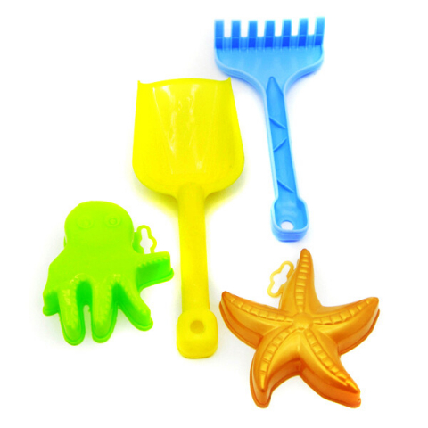 Toate Produsele - Set de nisip "Lopată, greblă și 2 forme"