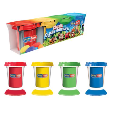 Toate Produsele - Set de plastilină în tub, clasic, 4 buc.
