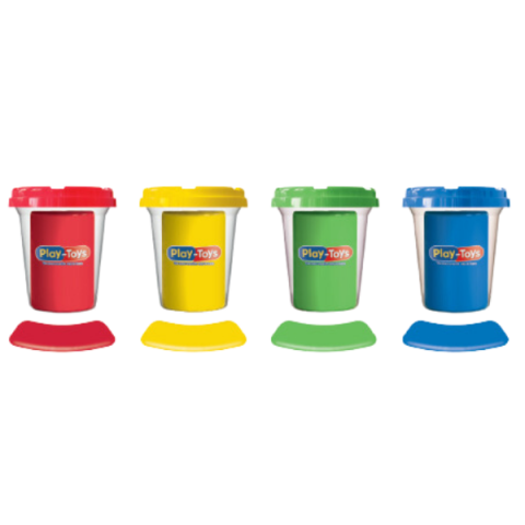 Set de plastilină în tub, clasic, 4 buc. [1]