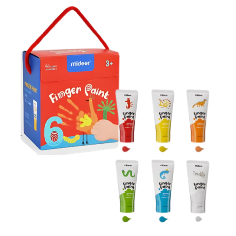 Toate Produsele - Set de vopsea pentru Pictura cu Degetele, 6 Culori