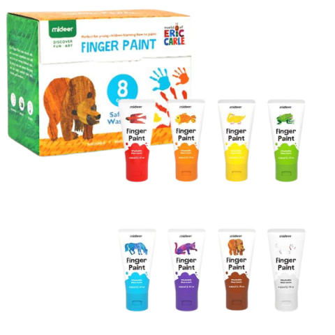 Toate Produsele - Set de Vopsea pentru Pictura cu Degetele, 8 Culori