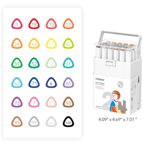 Set markere pentru schiță cu 2 capete, 24 culori [14]