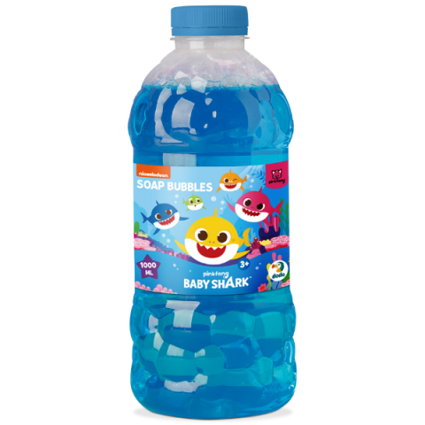 Baloane de sșpun - Sticlă cu soluție de săpun "Baby Shark", 1000 ml