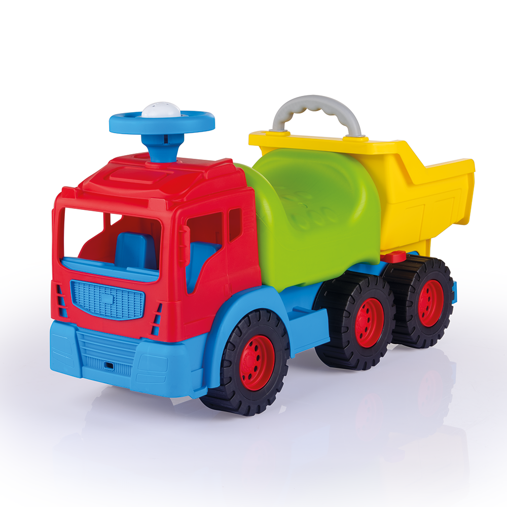 Tolocare pentru copii - Tolocar camion basculant cu remorcă, Dolu (70173)