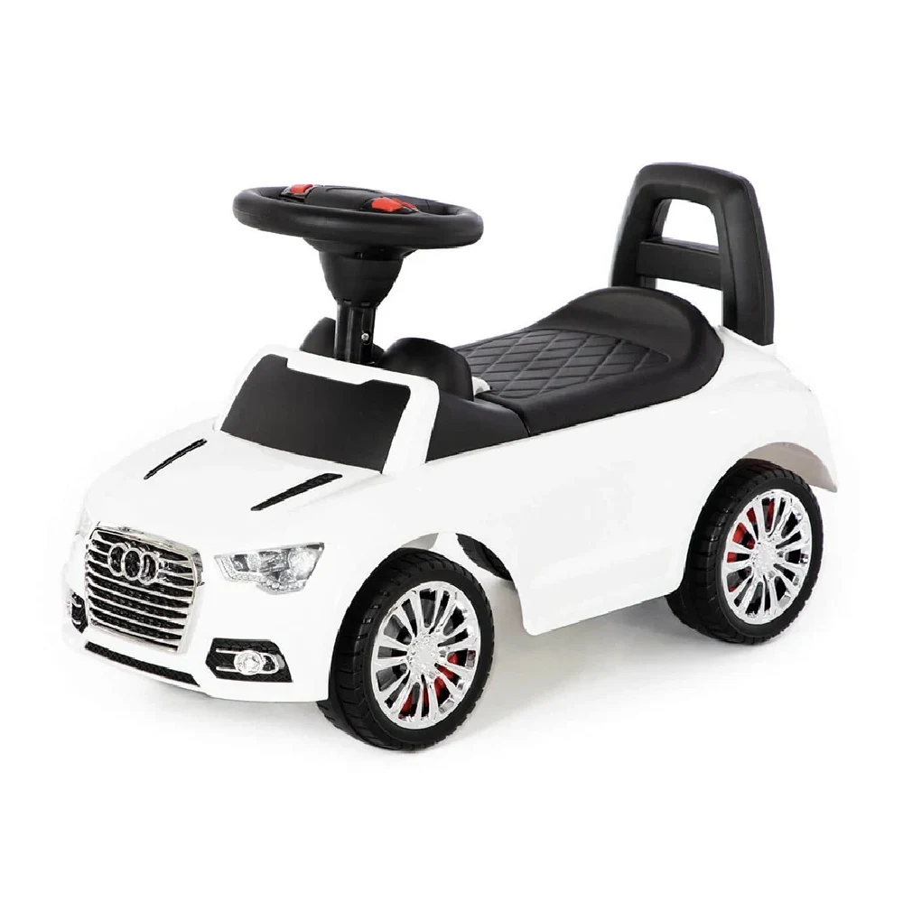 Tolocare pentru copii - Tolocar SuperCar pentru copii cu volan muzical, alb, Polesie (84552)