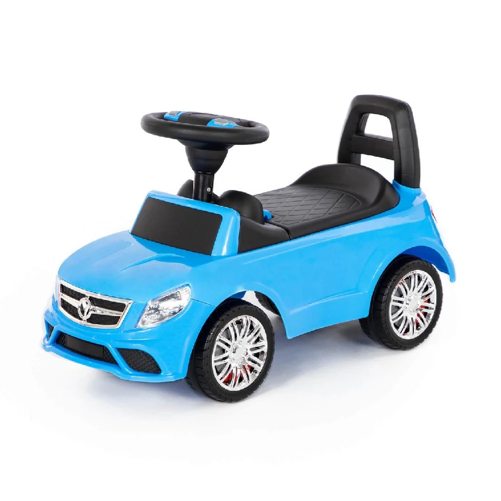 Tolocare pentru copii - Tolocar SuperCar pentru copii cu volan muzical, albastru, Polesie (84484)