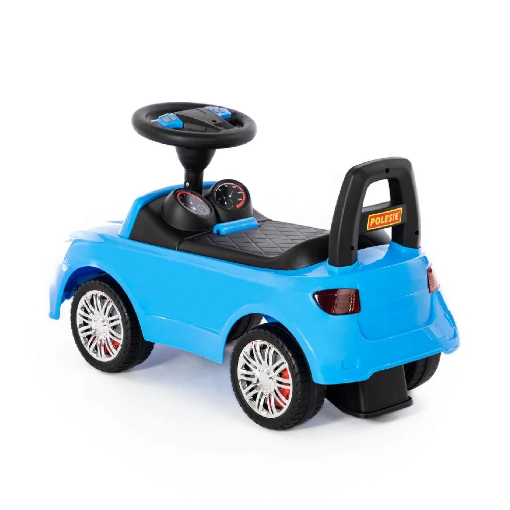 Tolocar SuperCar pentru copii cu volan muzical, albastru, Polesie (84484) [2]