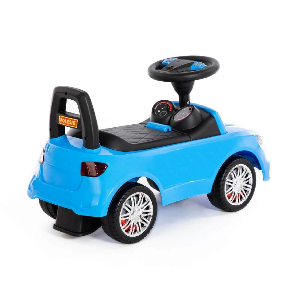 Tolocar SuperCar pentru copii cu volan muzical, albastru, Polesie (84484) [3]