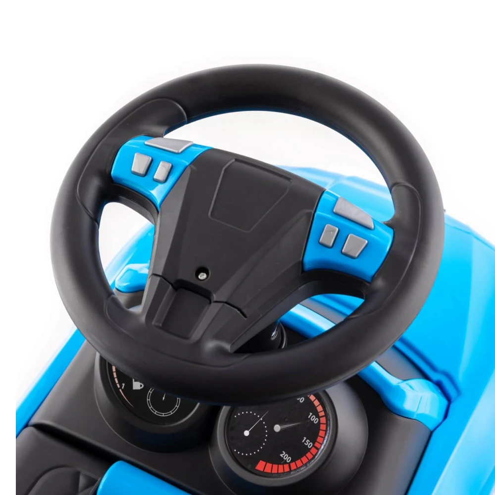 Tolocar SuperCar pentru copii cu volan muzical, albastru, Polesie (84521) [5]