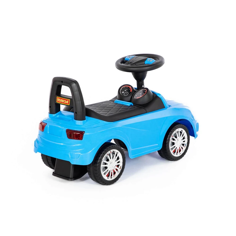 Tolocar SuperCar pentru copii cu volan muzical, albastru, Polesie (84521) [3]