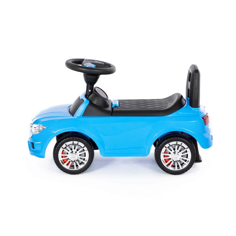 Tolocar SuperCar pentru copii cu volan muzical, albastru, Polesie (84521) [1]