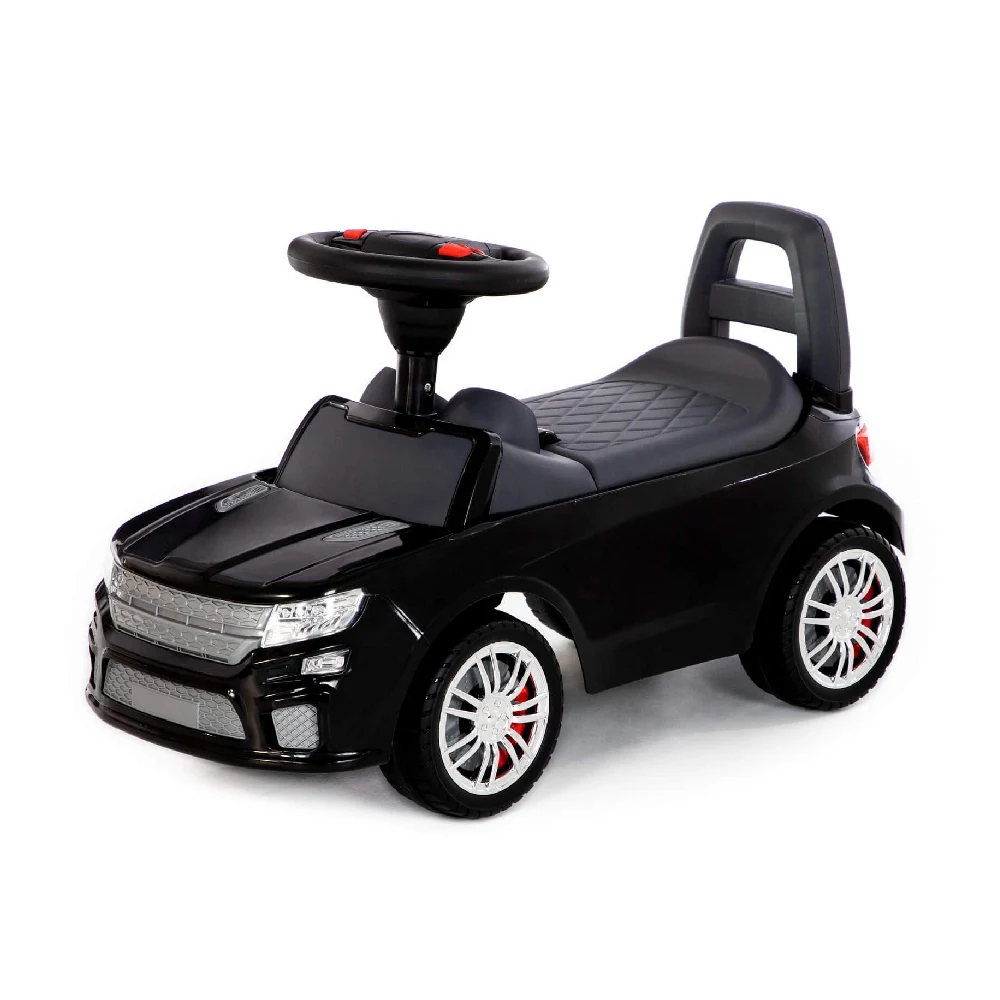 Tolocare pentru copii - Tolocar SuperCar pentru copii cu volan muzical, negru, Polesie (84613)