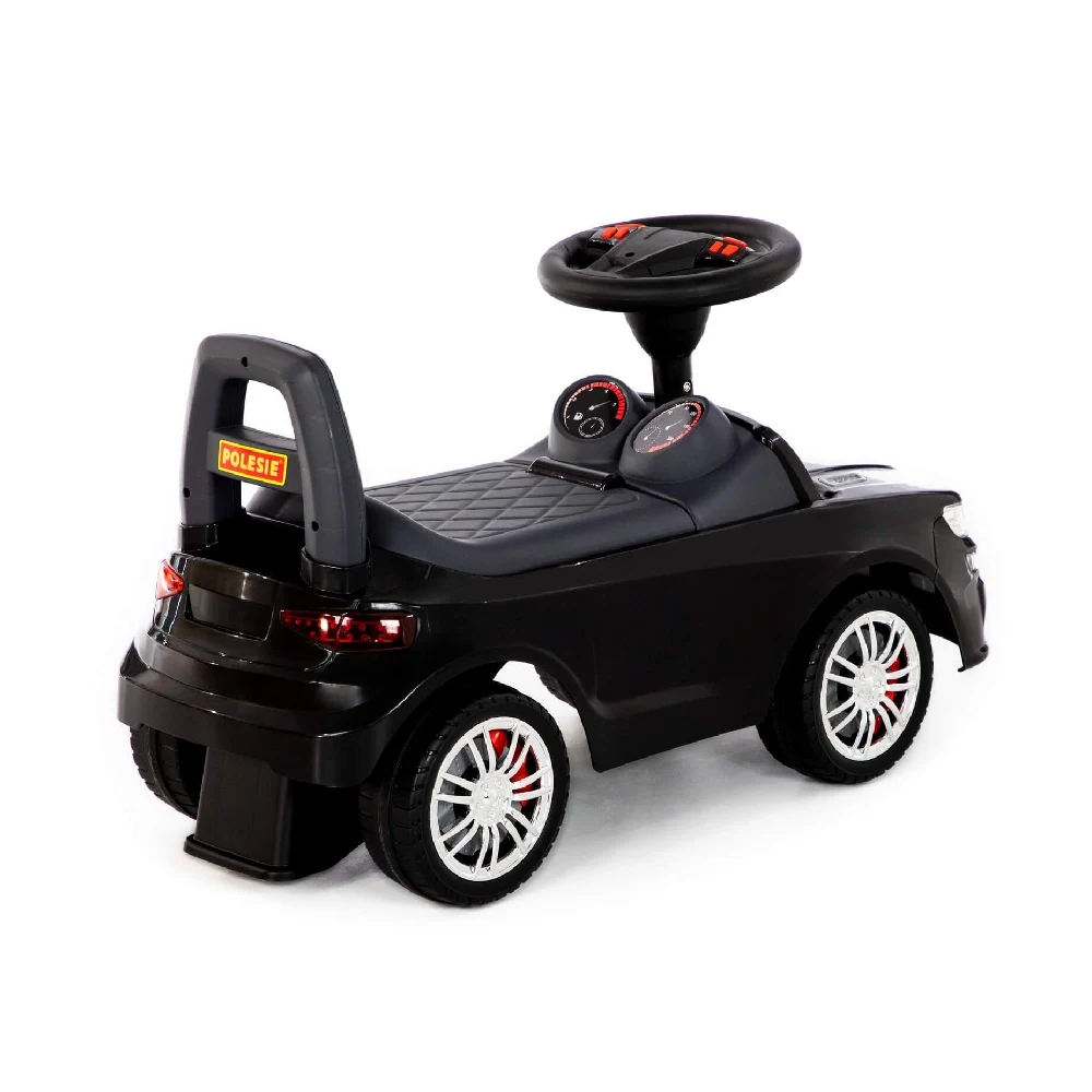 Tolocar SuperCar pentru copii cu volan muzical, negru, Polesie (84613) [4]