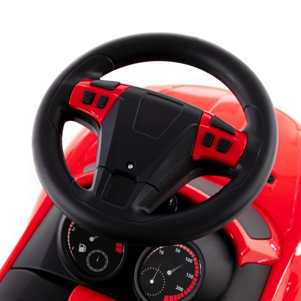 Tolocar SuperCar pentru copii cu volan muzical, roșu, Polesie (84460) [6]