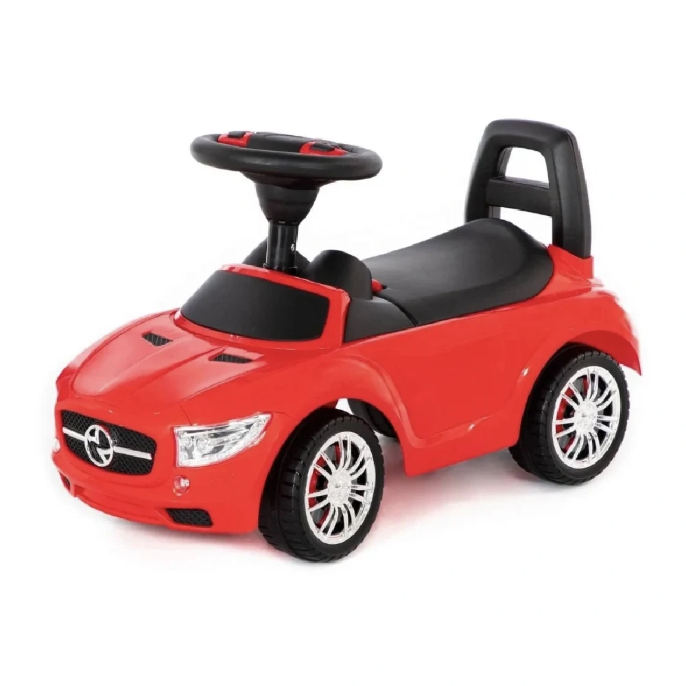Tolocare pentru copii - Tolocar SuperCar pentru copii cu volan muzical, roșu, Polesie (84460)