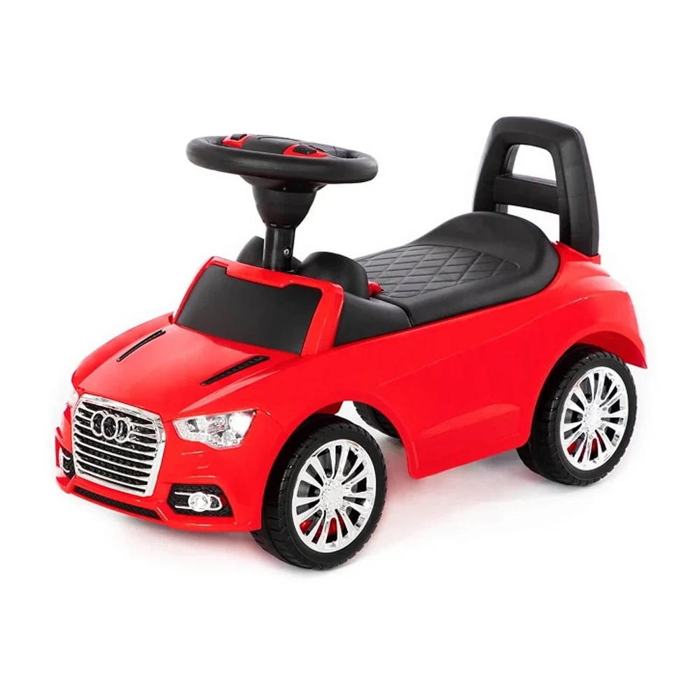 Tolocare pentru copii - Tolocar SuperCar pentru copii cu volan muzical, roșu, Polesie (84545)