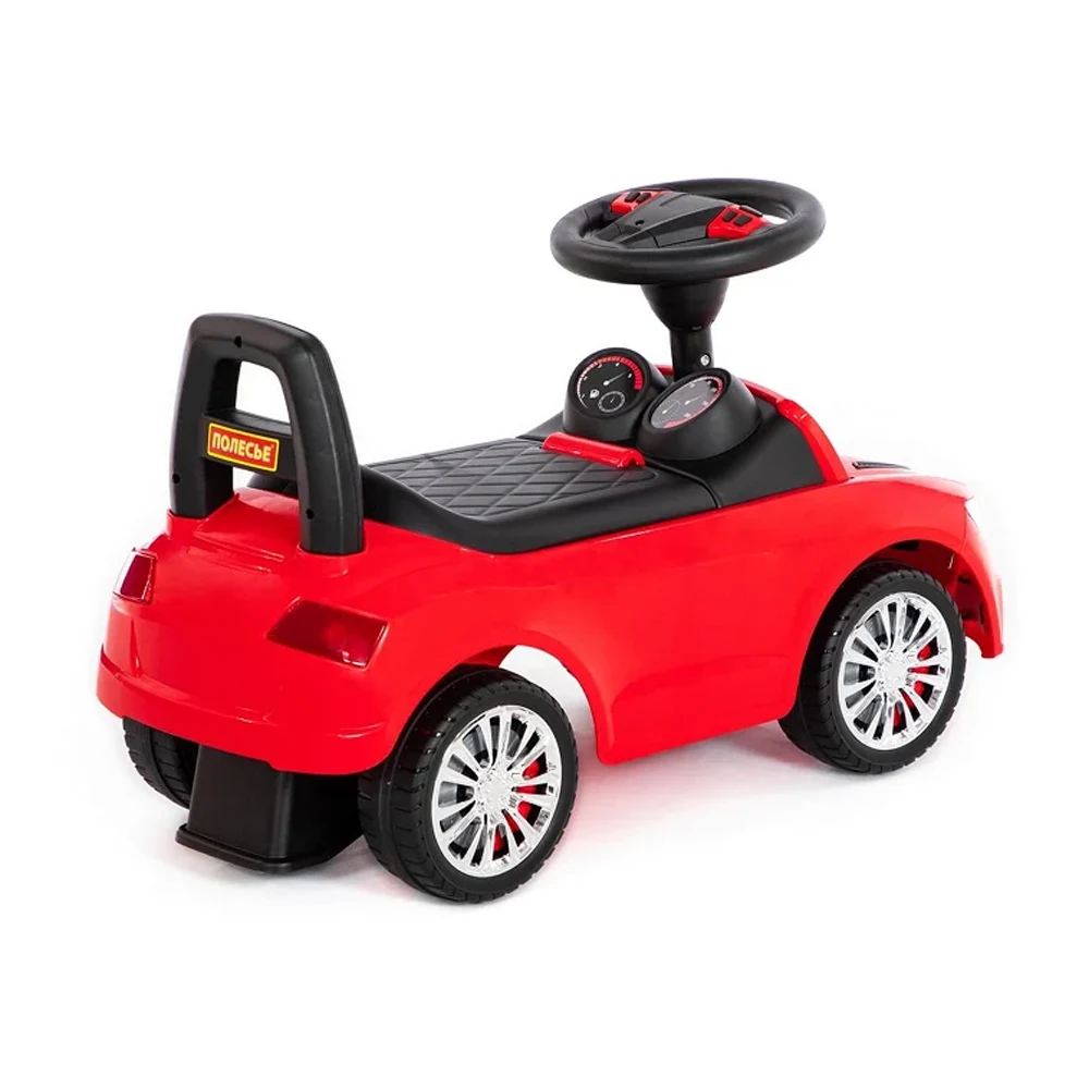 Tolocar SuperCar pentru copii cu volan muzical, roșu, Polesie (84545) [3]