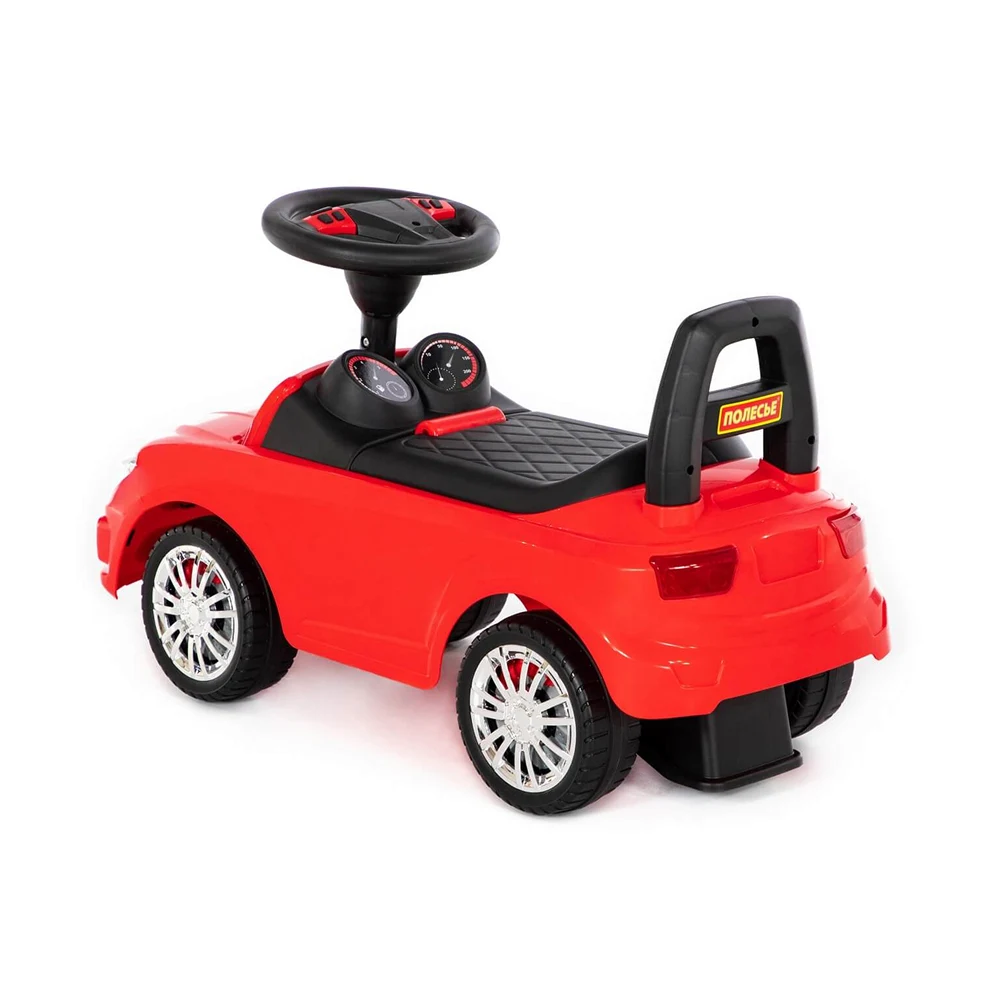 Tolocar SuperCar pentru copii cu volan muzical, roșu, Polesie (84583) [1]