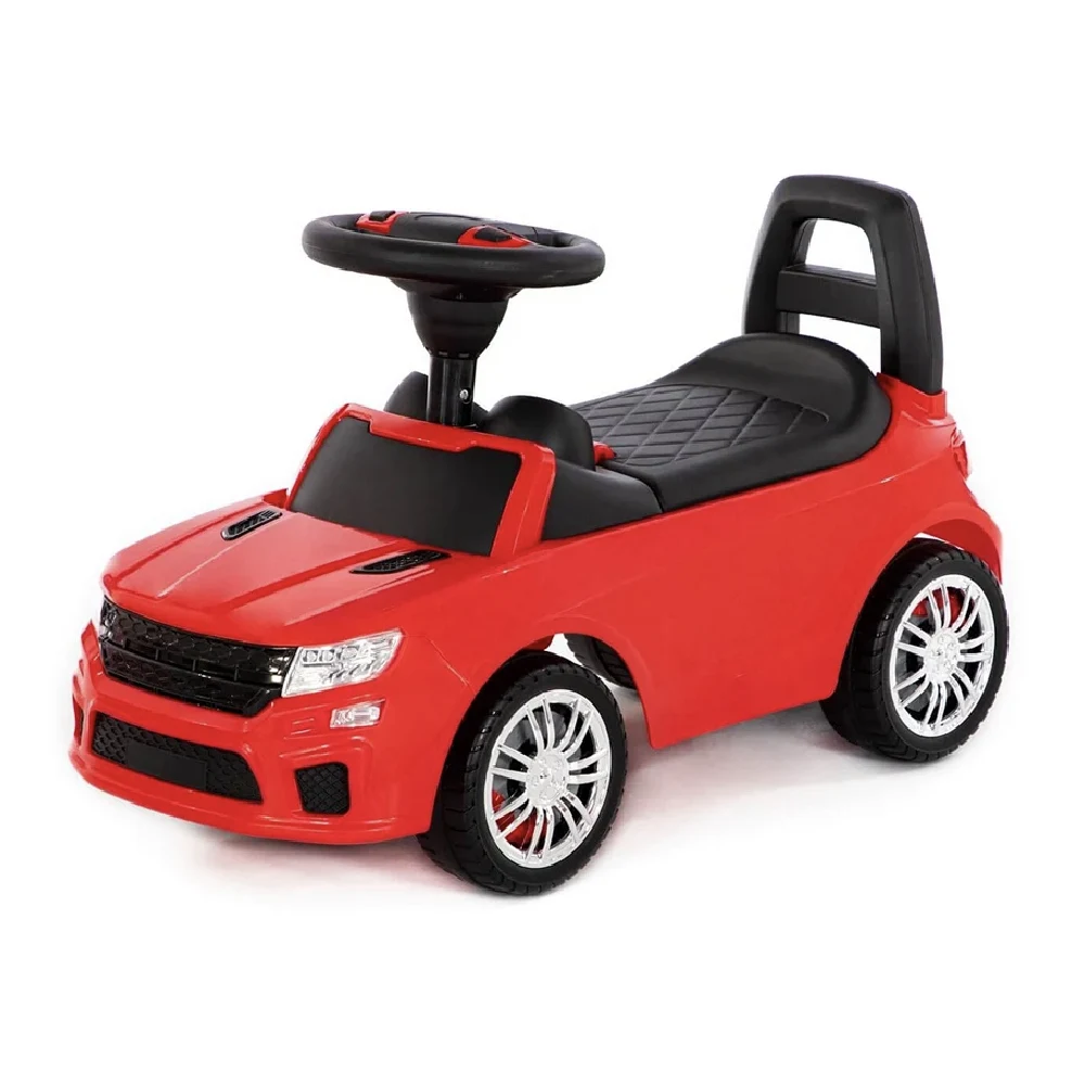 Tolocare pentru copii - Tolocar SuperCar pentru copii cu volan muzical, roșu, Polesie (84590)