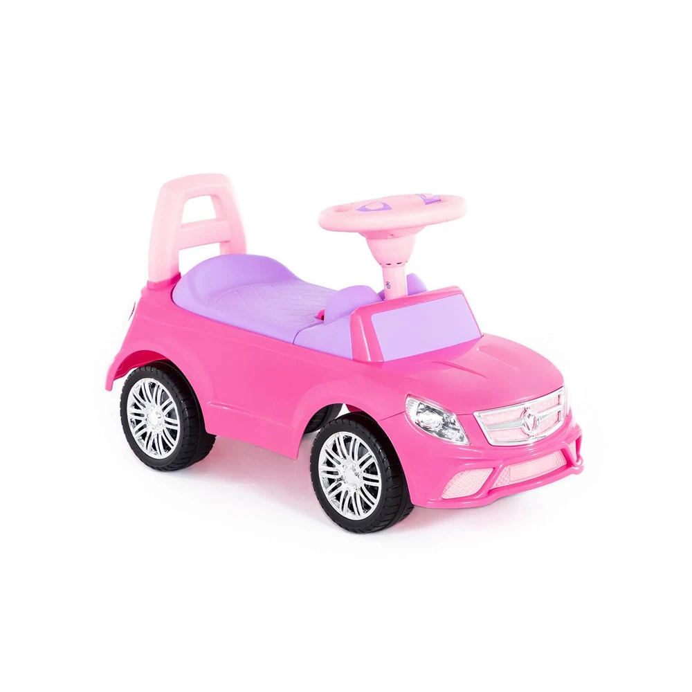 Tolocar SuperCar pentru copii cu volan muzical, roz, Polesie (84491) [5]