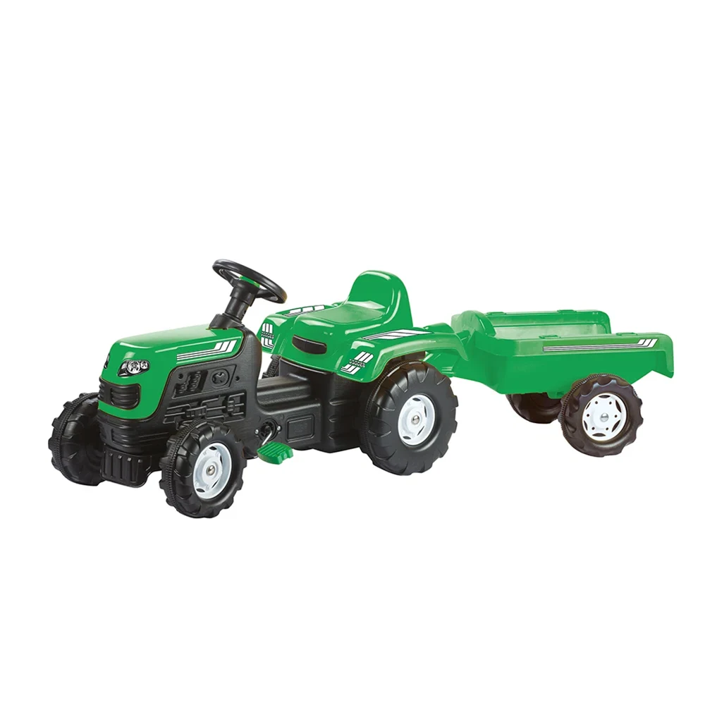 Tractoare cu pedale - Tractor cu pedale și remorcă Ranchero verde, Dolu (8246)