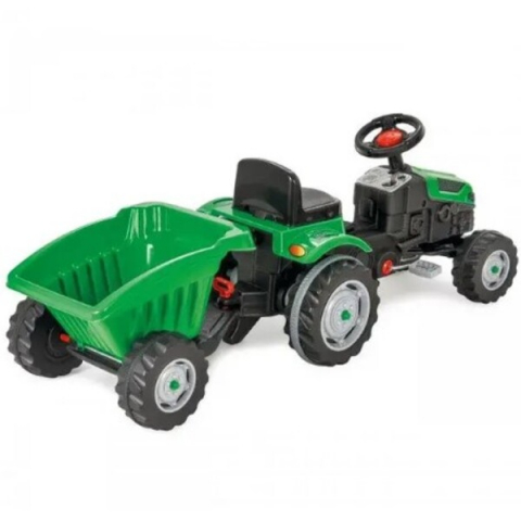 Tractor cu remorca ACTIVE, roșu/verde [22]