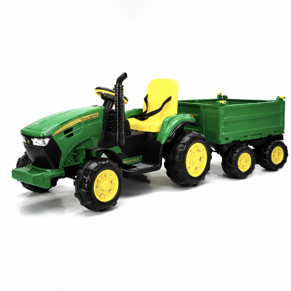 Tractoare electrice pentru copii - Tractor electric pentru copii cu remorcă (21848)