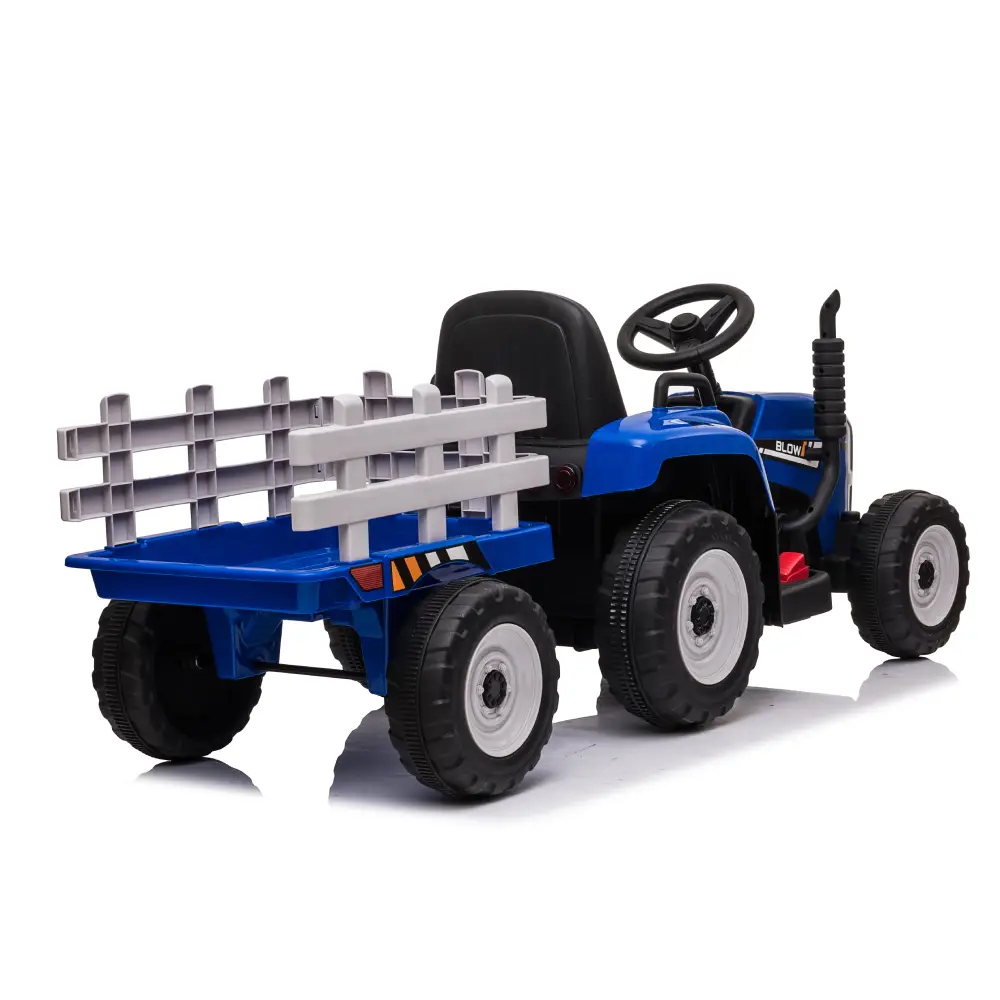 Tractor electric pentru copii cu remorcă, albastru (MX611/3) [2]