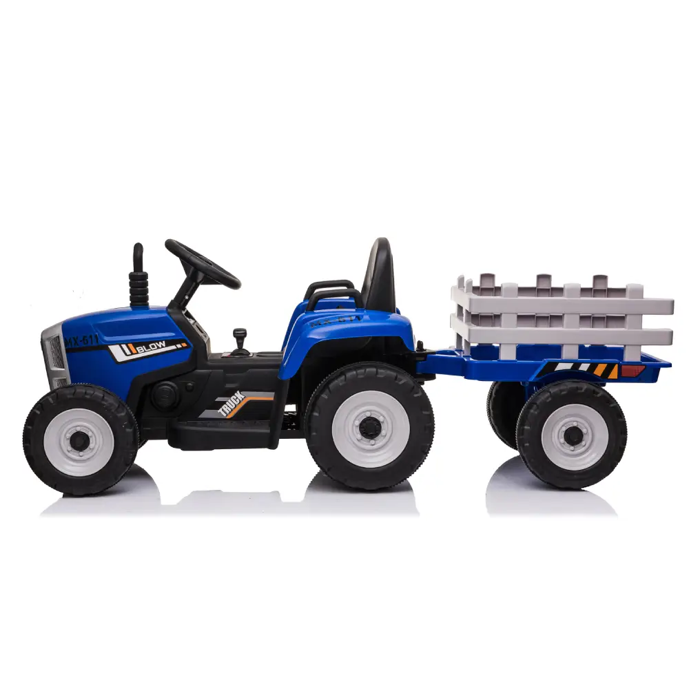 Tractor electric pentru copii cu remorcă, albastru (MX611/3) [1]