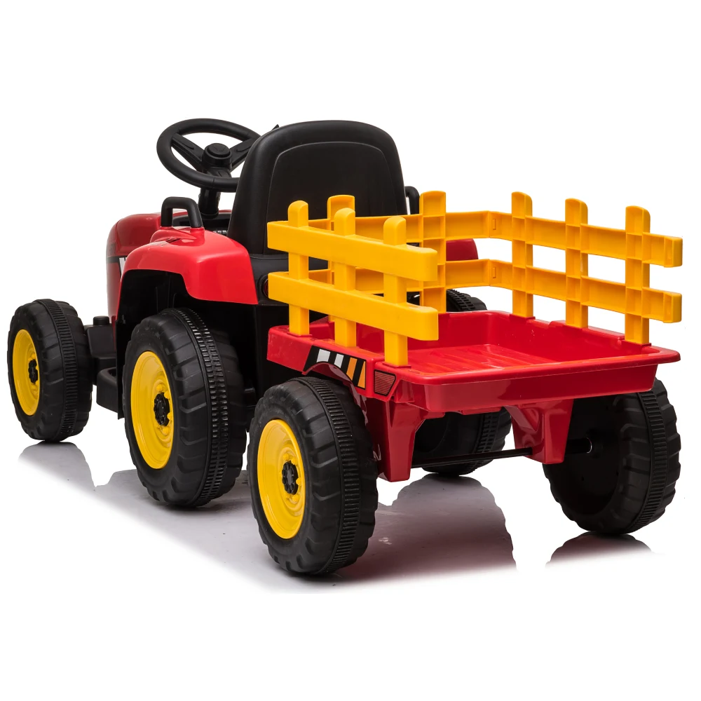 Tractor electric pentru copii cu remorcă, roșu (MX611/1) [5]