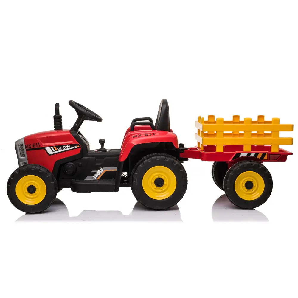 Tractor electric pentru copii cu remorcă, roșu (MX611/1) [2]