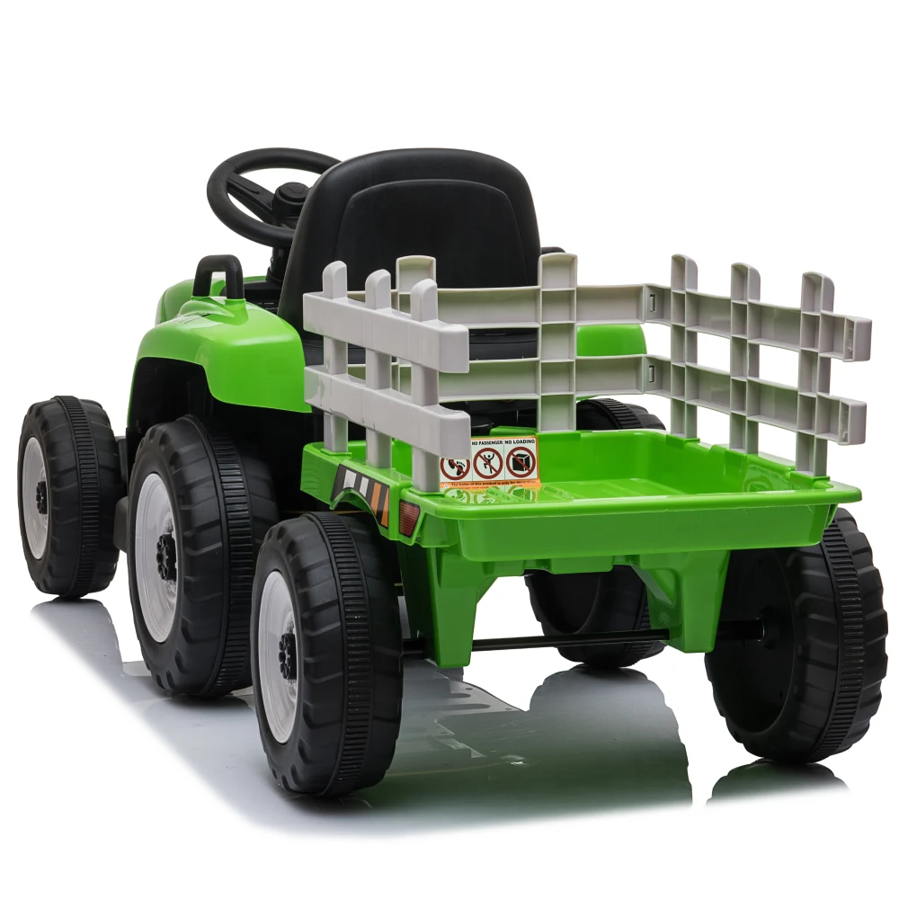 Tractor electric pentru copii cu remorcă, verde (MX611/2) [4]