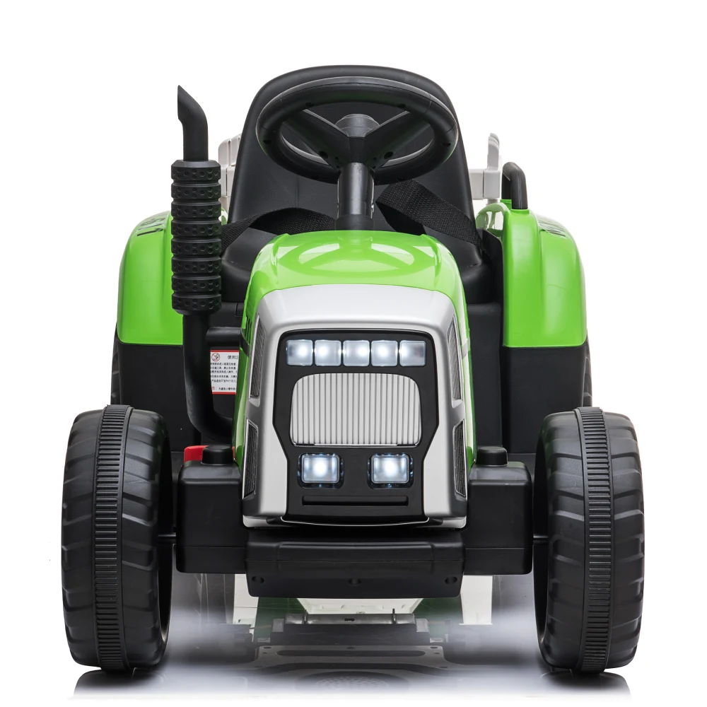 Tractor electric pentru copii cu remorcă, verde (MX611/2) [2]