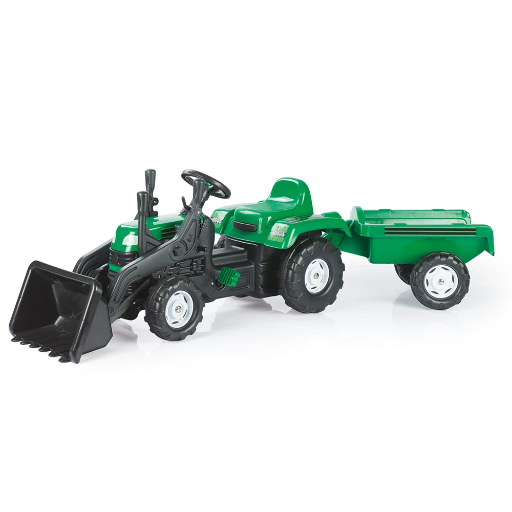 Tractoare cu pedale - Tractor încărcător cu remorcă și pedale, Dolu (8048)