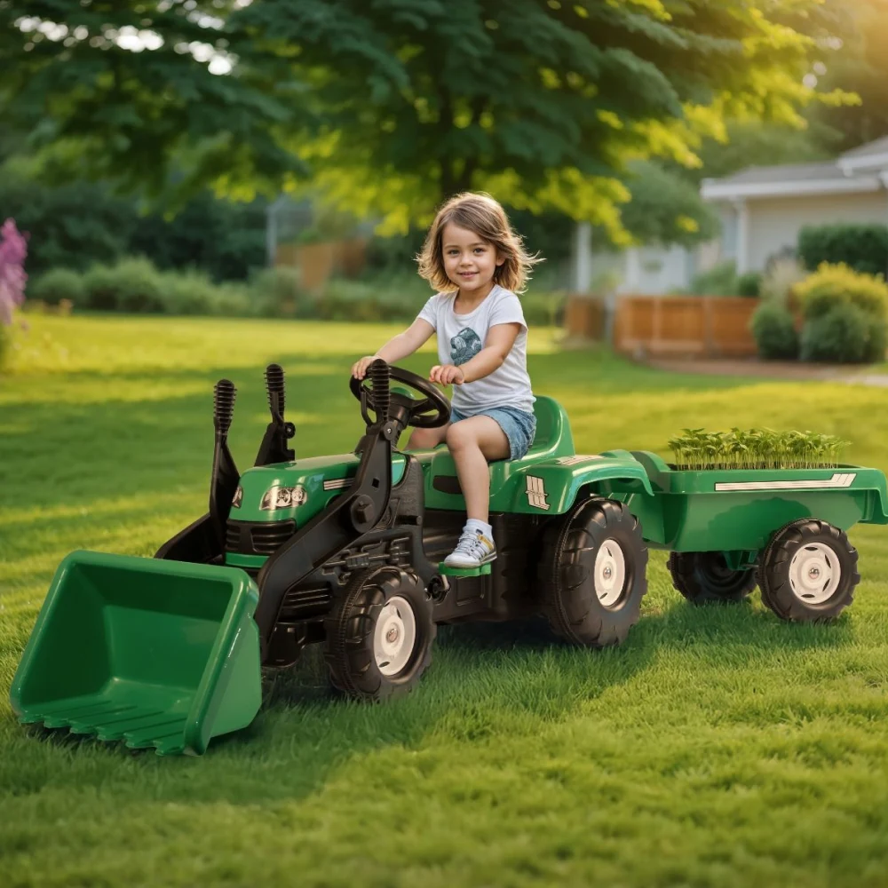 Tractor încărcător cu remorcă și pedale, Dolu (8048) [1]