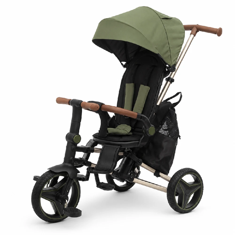 Transport pentru copii - Tricicletă pliabilă pentru copii cu cadru din aluminiu, verde (48618)
