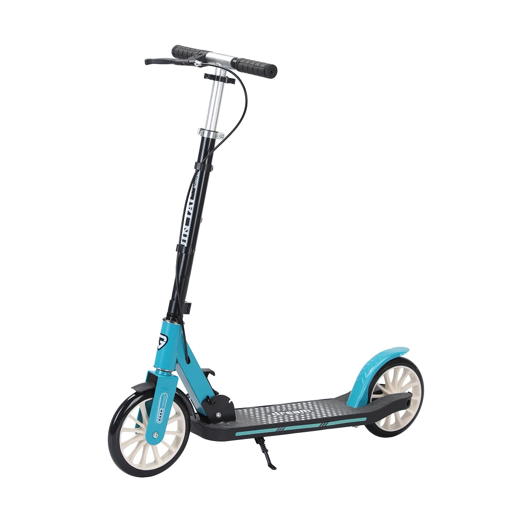 Trotinete cu 2 roți - Trotinetă pentru copii cu 2 roți, frână de mână și ghidon reglabil, albastru, RTM Scooter (94833)