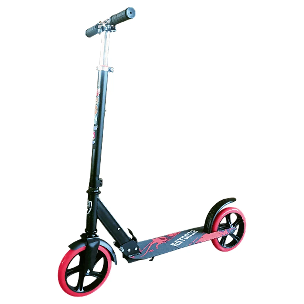 Trotinete cu 2 roți - Trotinetă pentru copii cu 2 roți, ghidon reglabil și frână de picior, roșu, RTM Scooter (16580)