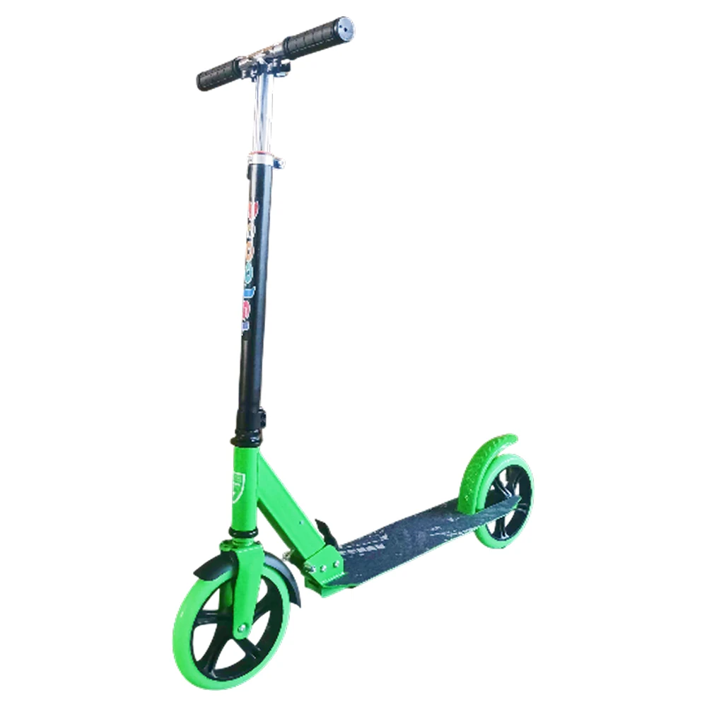 Trotinete cu 2 roți - Trotinetă pentru copii cu 2 roți, ghidon reglabil și frână de picior, verde, RTM Scooter (16582)