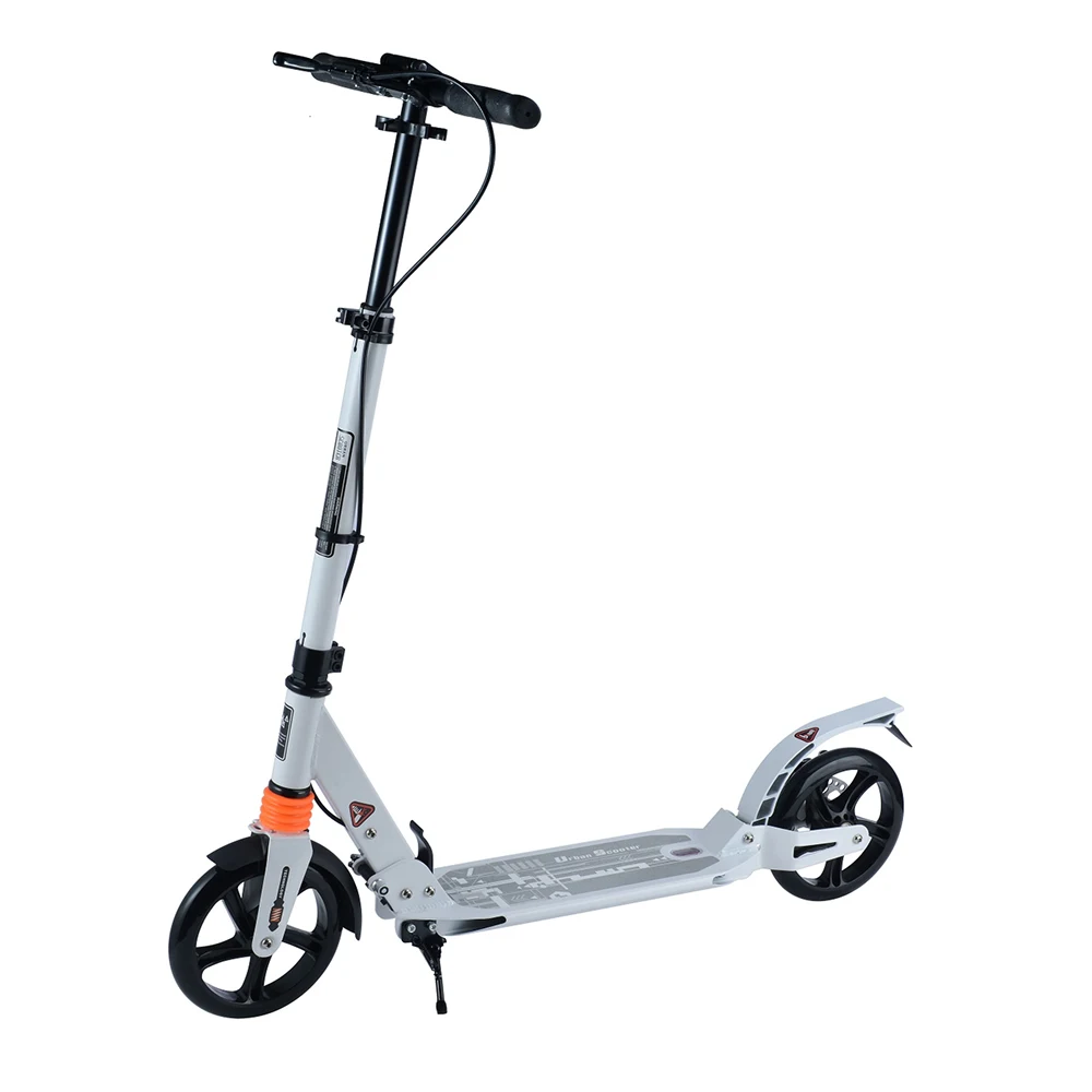 Trotinete cu 2 roți - Trotinetă pentru copii cu 2 roți și frână de mână cu disc, alb, RTM Scooter (486631)