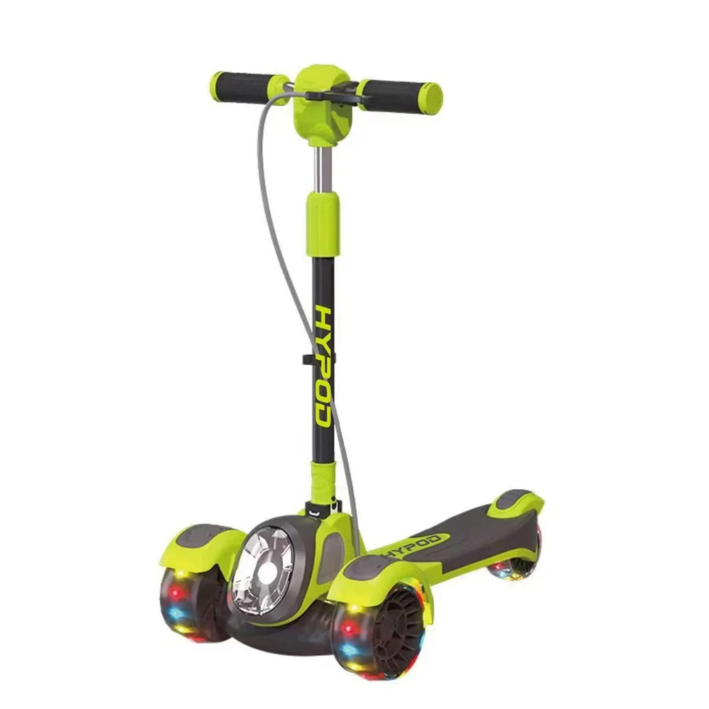 Trotinete cu 3 roți - Trotinetă pentru copii cu 3 roți luminoase, far cu lumină, muzică, frână de mână, verde, RTM Scooter (56749)
